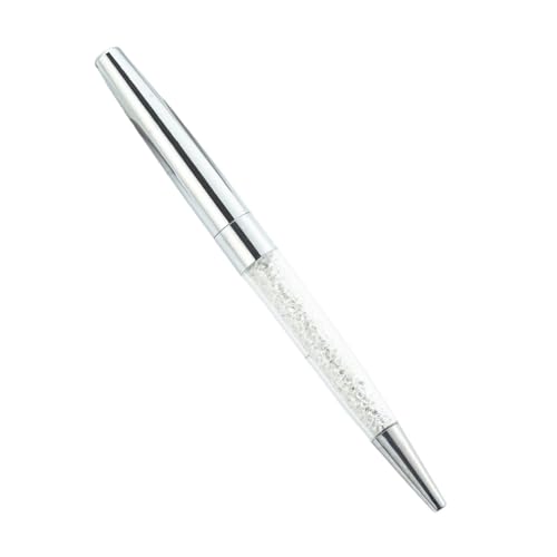 BANDKIT Kristall-Kugelschreiber, Schreibwaren, Büro, Schule, Verdrehung, Metallrolle, Rotgold, personalisierbar, silberfarben, Blau, 50 Stück von BANDKIT