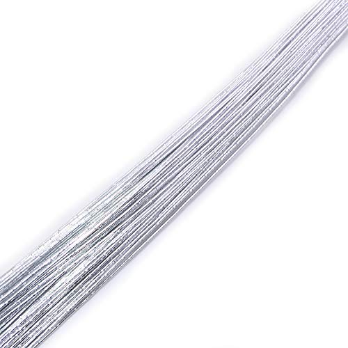 Blumendraht,Floristendraht 25 stücke 80cm Struding Blume Draht 0,45 mm Durchmesser Eisendraht for DIY. Nylonstrümpfe Blume, die Nylon-Strumpf-Blumen-Zubehör Macht Basteldraht (Color : T02) von BANGHA