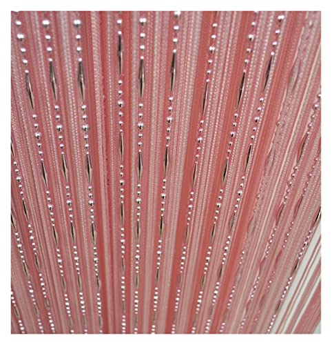 Perlenvorhänge,Thread Curtain 12 Farbe Perlen Linie Vorhang Moderne Garn gefärbte Vorhänge for Wohnzimmertür Hotel Café Innendekoration Feste(Pink) von BANGHA