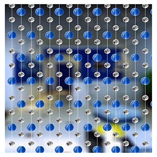 TüRvorhang 5m Indoor Dekorative Kristall Glasperlen Vorhang Hochzeit Liefert Bühne Hintergrund Eingang Trennwand Perlenvorhang (Color : Blue) von BANGHA