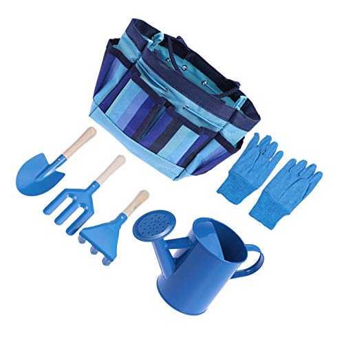 BANGSUN Gartenwerkzeuge für Kinder, mit Tragetasche für Gartenwerkzeug, Blau von BANGSUN