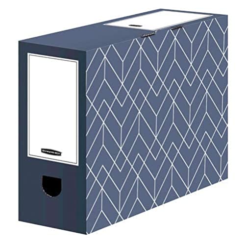 BANKERS BOX Archivschachtel A4, Décor Serie für Büro und Zuhause, 100 mm Rückenbreite, aus 100% recycelter Wellpappe, Farbe/Motiv: Schieferblau, 5 Stück BANKERS BOX Archivschachtel A4, Décor Serie für Büro und Zuhause, 100 mm Rückenbreite, aus 100% recycelter Wellpappe, Farbe/Motiv: Schieferblau, 5 Stück von BANKERS BOX