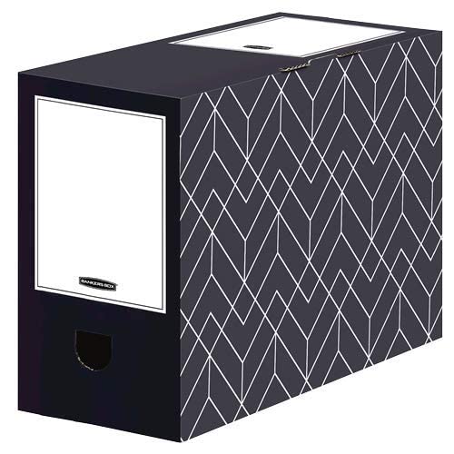 BANKERS BOX Archivschachtel A4, Décor Serie für Büro und Zuhause, 150 mm Rückenbreite, aus 100% recycelter Wellpappe, Farbe/Motiv: Mitternachtsblau, 5 Stück BANKERS BOX Archivschachtel A4, Décor Serie für Büro und Zuhause, 150 mm Rückenbreite, aus 100% recycelter Wellpappe, Farbe/Motiv: Mitternachtsblau, 5 Stück von BANKERS BOX