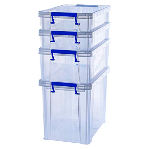 BANKERS BOX ProStore Aufbewahrungsboxen mit Deckel Set (2x 5,5 Liter + 1x 10 Liter + 1x 18,5 Liter) aus Plastik von BANKERS BOX