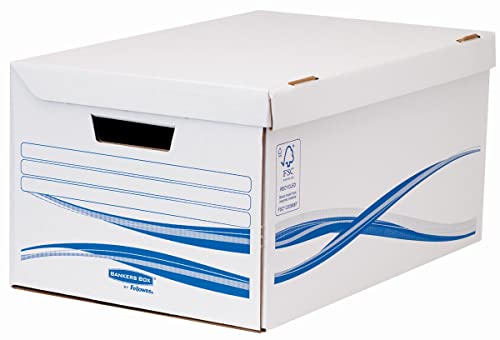 Bankers Box 4460502 Basic Klappdeckelbox Maxi, 350 x 260 x 526 mm von BANKERS BOX