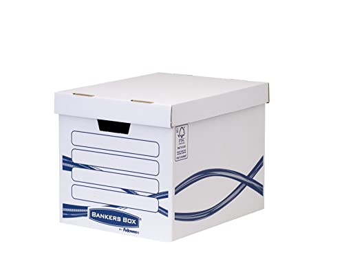 Bankers Box 4461001 Hohe Archivbox, 100% recycelt, 10-er Pack von Fellowes