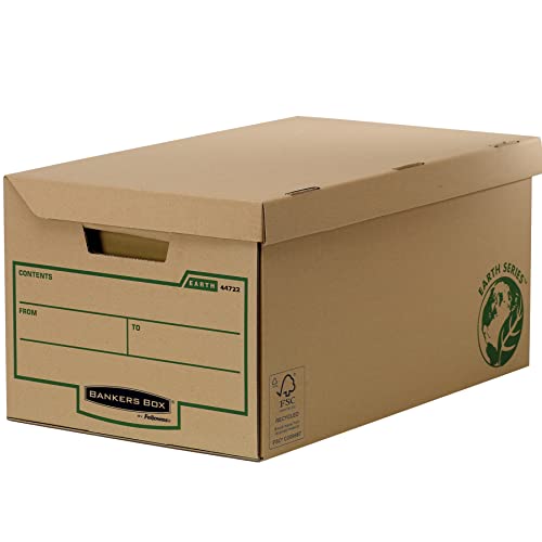 Bankers Box 4472205 Archivbox Maxi mit Klappdeckel, 10er Pack von BANKERS BOX