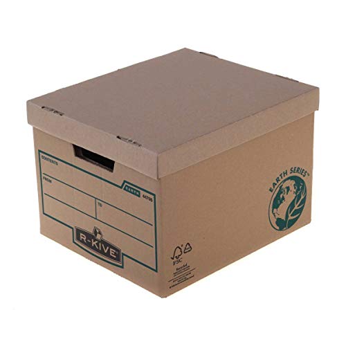 Bankers Box Archivbox Standard, Earth Series 100% recycelt, doppelter Boden und Trageseiten, für Ringbücher und 80mm Archivschachteln, Pack mit 10 Stück Bankers Box Archivbox Standard, Earth Series 100% recycelt, doppelter Boden und Trageseiten, für Ringbücher und 80mm Archivschachteln, Pack mit 10 Stück von BANKERS BOX