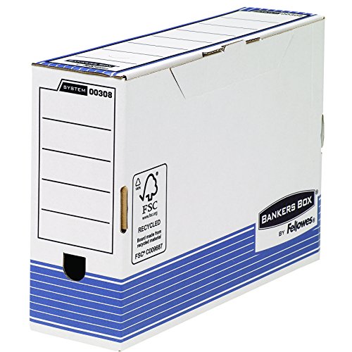 Bankers Box Archivschachtel Folio mit FastFold System, 100 mm, FSC, 10er-Packung, weiß/blau Bankers Box Archivschachtel Folio mit FastFold System, 100 mm, FSC, 10er-Packung, weiß/blau von BANKERS BOX