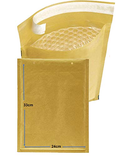 Bankers Box Luftpolsterumschläge Polsterumschlag Versandtaschen Umschläge für zerbrechliche Gegenstände, umweltfreundlich, Selbstklebeverschluss, 24x33 cm (50er-Pack) von BANKERS BOX