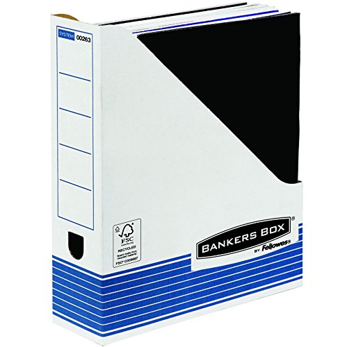 Bankers Box Magazinarchiv CC34, FSC, 10er-Packung, weiß/blau von BANKERS BOX