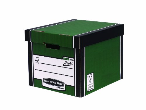 Bankers Box Premium hohe Archivbox (Presto System) 10 Stück grün von Fellowes