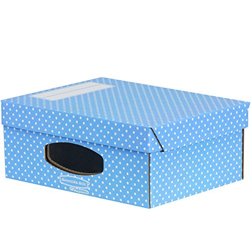Bankers Box Style Series A4 mit Fenster aus 100% recyceltem Karton, 4-er Pack, blau/weiß von Fellowes