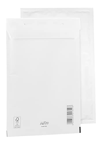 10 Luftpolsterumschläge Polsterumschlag Versandtaschen Bantex D4 (200 x 275 mm) 14/D, Weiß, mit Selbstklebeverschluss, 400123104 von Bantex