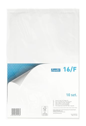 10 Luftpolsterumschläge Polsterumschlag Versandtaschen Bantex F6 (240 x 350 mm) 16/F, Weiß, mit Selbstklebeverschluss von Bantex