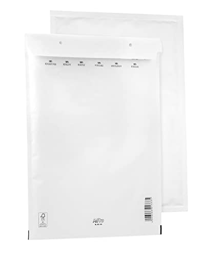 100 Luftpolsterumschläge Polsterumschlag Versandtaschen Bantex H8 (290 x 370 mm) 18/H, Weiß, mit Selbstklebeverschluss von Bantex