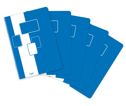 BANTEX Heft A4, kariert, 60g/m², 60 Blatt, mit rand, 5 Stück, Blue, 400116555 von Bantex