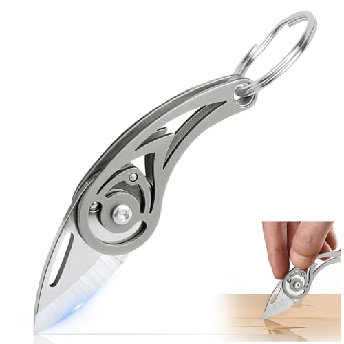 BANTI EDC Messer Klappmesser Mini Taschenmesser Klein Outdoor Camping Schlüsselanhänger Titan Messer mit Karabiner Folding Knife Brieföffner Paketöffner Geschenk für Männer BANTI EDC Messer Klappmesser Mini Taschenmesser Klein Outdoor Camping Schlüsselanhänger Titan Messer mit Karabiner Folding Knife Brieföffner Paketöffner Geschenk für Männer von BANTI