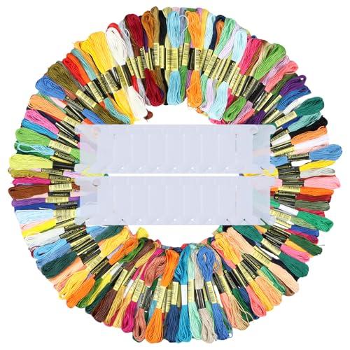BAODBF 200 Farben Stickgarn Set,Embroidery Floss,Sticken Set 8M, 6 Fädig,Embroidery Kit für Armbänder Knüpfen Stickerei Basteln Crafts Arts Kreuzstich von BAODBF