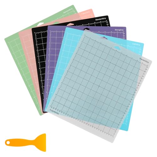 BAODBF 6 Stück Schneidematte Set für Maker,12×12 Zoll Schneidematten Set mit Staubdichtem Film und Kleine Schaufel,Rutschfeste Schnittmatte zum Nähen,Quilten und Kunsthandwerk(30,5×30,5CM) von BAODBF