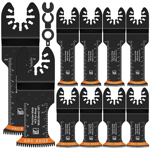 BAODBF Oszillierende Sägeblätter mit japanischen Zähnen, Hartstahl, oszillierendes Multitool-Klingen-Set, multifunktional, gebogene Kanten, oszillierende Werkzeugklingen, universell zum Schneiden von BAODBF Oszillierende Sägeblätter mit japanischen Zähnen, Hartstahl, oszillierendes Multitool-Klingen-Set, multifunktional, gebogene Kanten, oszillierende Werkzeugklingen, universell zum Schneiden von von BAODBF