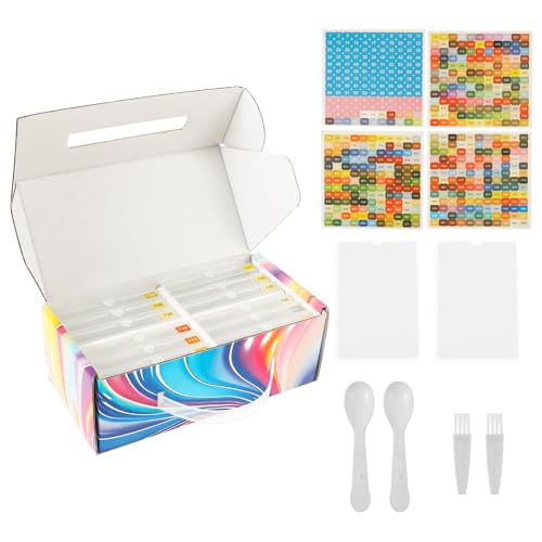 BAODBF Zubehör Boxen,Diamond Painting Aufbewahrungsbox Schiffchen mit Deckel für DIY Zubehör DIY Kunst Handwerk,Werkzeug Set(12 Stück) von BAODBF