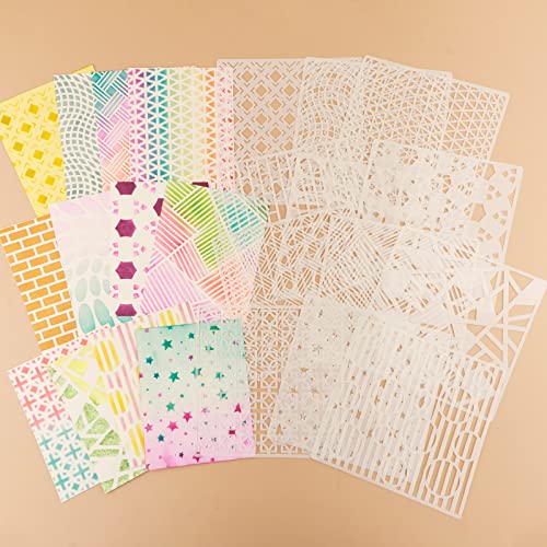 12-teiliges Malvorlagen-Set, 15,2 x 15,2 cm, Kunststoff-Schablonen für Kartenherstellung, wiederverwendbares Schablonen-Set für DIY-Kunstprojekte, Malen auf Holz, Wand, Stoff, Stein, Kreidetafel 12-teiliges Malvorlagen-Set, 15,2 x 15,2 cm, Kunststoff-Schablonen für Kartenherstellung, wiederverwendbares Schablonen-Set für DIY-Kunstprojekte, Malen auf Holz, Wand, Stoff, Stein, Kreidetafel von BAOFALI