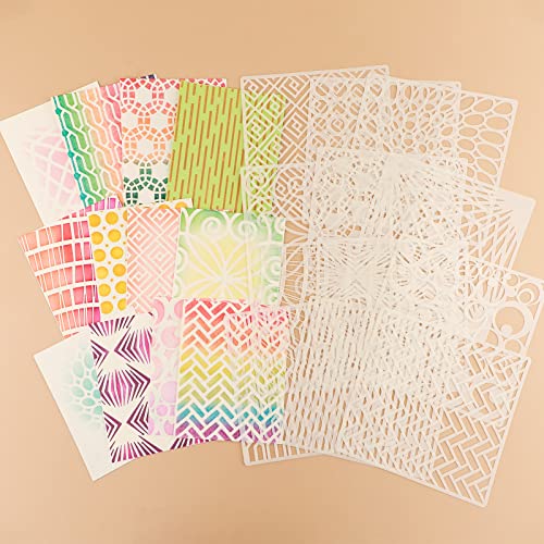 12-teiliges Malvorlagen-Set, 15,2 x 15,2 cm, Kunststoff-Schablonen für Kartenherstellung, wiederverwendbares Schablonen-Set für DIY-Kunstprojekte, Malen auf Holz, Wand, Stoff, Stein, Kreidetafel 12-teiliges Malvorlagen-Set, 15,2 x 15,2 cm, Kunststoff-Schablonen für Kartenherstellung, wiederverwendbares Schablonen-Set für DIY-Kunstprojekte, Malen auf Holz, Wand, Stoff, Stein, Kreidetafel von BAOFALI