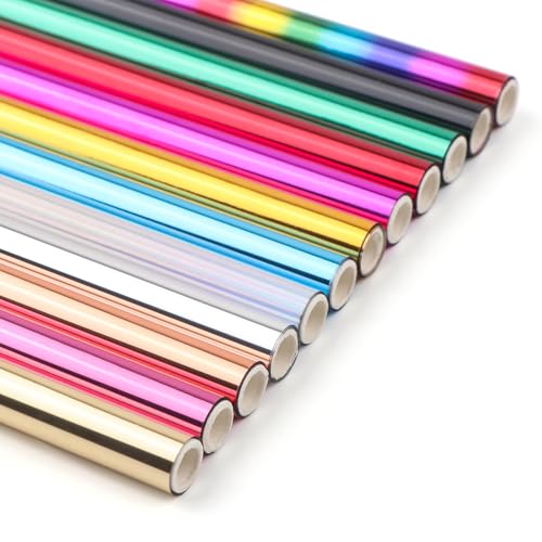 BAOFALI Wärmeaktivierte Folie, Heißfolienrolle, wärmeaktivierte Folie, Folien-Transferblätter für Scrapbooking, Verwendung mit Heißfolienstiften und Klebstoffen/Kleber (12 Farben) BAOFALI Wärmeaktivierte Folie, Heißfolienrolle, wärmeaktivierte Folie, Folien-Transferblätter für Scrapbooking, Verwendung mit Heißfolienstiften und Klebstoffen/Kleber (12 Farben) von BAOFALI