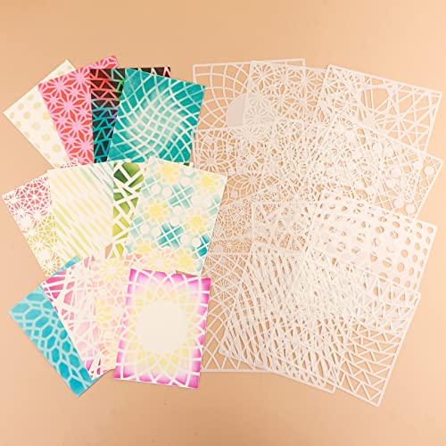 BAOFALI 12-teiliges Malvorlagen-Set, 15,2 x 15,2 cm, Kunststoff-Schablonen für Kartenherstellung, wiederverwendbares Schablonen-Set für DIY-Kunstprojekte, Malen auf Holz, Wand, Stoff, Stein BAOFALI 12-teiliges Malvorlagen-Set, 15,2 x 15,2 cm, Kunststoff-Schablonen für Kartenherstellung, wiederverwendbares Schablonen-Set für DIY-Kunstprojekte, Malen auf Holz, Wand, Stoff, Stein von BAOFALI