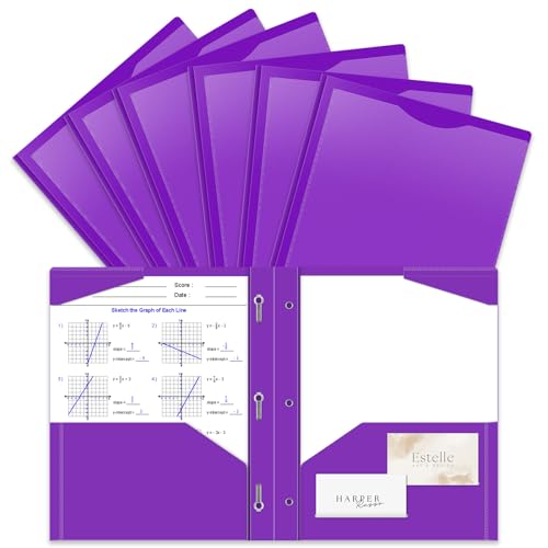 BAOFALI Kunststoffmappe, A4, 2 Taschen und 3 Zinken, 2 Kartenfächer, langlebig, reißfest, strapazierfähig, mit Zinken, farbige Zinken, Ordner für Schule und Offizier, 6 Stück BAOFALI Kunststoffmappe, A4, 2 Taschen und 3 Zinken, 2 Kartenfächer, langlebig, reißfest, strapazierfähig, mit Zinken, farbige Zinken, Ordner für Schule und Offizier, 6 Stück von BAOFALI