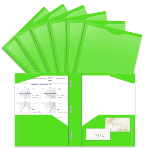 BAOFALI Kunststoffmappe, A4, 2 Taschen und 3 Zinken, 2 Kartenfächer, langlebig, reißfest, strapazierfähig, mit Zinken, farbige Zinken, Ordner für Schule und Offizier, 6 Stück BAOFALI Kunststoffmappe, A4, 2 Taschen und 3 Zinken, 2 Kartenfächer, langlebig, reißfest, strapazierfähig, mit Zinken, farbige Zinken, Ordner für Schule und Offizier, 6 Stück von BAOFALI