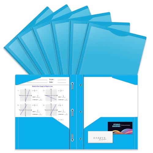BAOFALI Kunststoffmappe, A4, 2 Taschen und 3 Zinken, 2 Kartenfächer, langlebig, reißfest, strapazierfähig, mit Zinken, farbige Zinken, Ordner für Schule und Offizier, 6 Stück BAOFALI Kunststoffmappe, A4, 2 Taschen und 3 Zinken, 2 Kartenfächer, langlebig, reißfest, strapazierfähig, mit Zinken, farbige Zinken, Ordner für Schule und Offizier, 6 Stück von BAOFALI