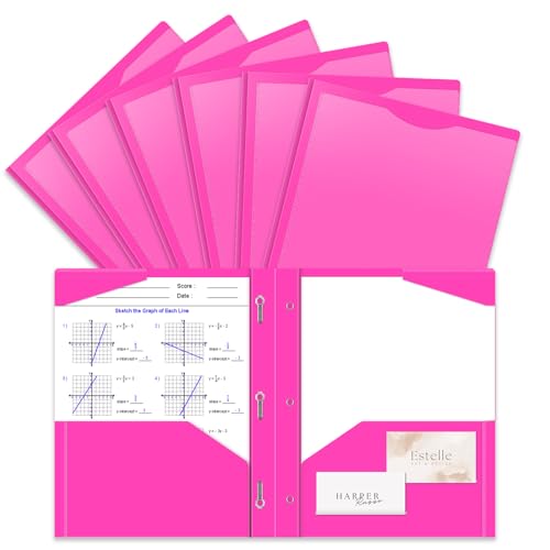 BAOFALI Kunststoffmappe, A4, 2 Taschen und 3 Zinken, 2 Kartenfächer, langlebig, reißfest, strapazierfähig, mit Zinken, farbige Zinken, Ordner für Schule und Offizier, 6 Stück BAOFALI Kunststoffmappe, A4, 2 Taschen und 3 Zinken, 2 Kartenfächer, langlebig, reißfest, strapazierfähig, mit Zinken, farbige Zinken, Ordner für Schule und Offizier, 6 Stück von BAOFALI