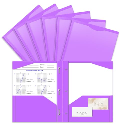 BAOFALI Kunststoffmappen, A4, 2 Taschen und 3 Zinken, 2 Kartenfächer, langlebig, reißfest, strapazierfähig, mit Zinken, farbige Zinken, Ordner für Schule und Offizier, 60 Stück von BAOFALI