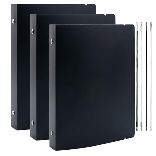 BAOFALI Ringbucheinband, A5, 6-Ringbuch, sauberes, transparentes weiches PVC, für nachfüllbare Notizbuchhülle mit matter Oberfläche, für Stempel- und Stanzschablonen, Schwarz, 3 Stück von BAOFALI