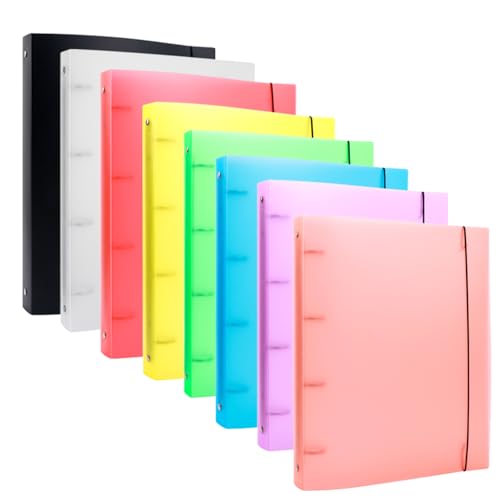 OTCRAFT A4-Ringbucheinband mit 4 Ringbüchern, sauberes, transparentes weiches PVC, nachfüllbare Notizbuchhülle mit matter Oberfläche für Stempel- und Stanzschablonenaufbewahrung, 8 Farben OTCRAFT A4-Ringbucheinband mit 4 Ringbüchern, sauberes, transparentes weiches PVC, nachfüllbare Notizbuchhülle mit matter Oberfläche für Stempel- und Stanzschablonenaufbewahrung, 8 Farben von BAOFALI