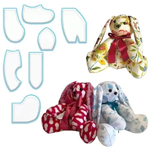 Schablonen-Lineal-Set, Osterhasen-Schnittmuster, Memory-Hasen-Schnittmuster, handgefertigt, Memory-Hasen-Quilt-Lineale und Vorlagen, Andenken, Hase, Geschenk (25,4 cm) von BAOFU