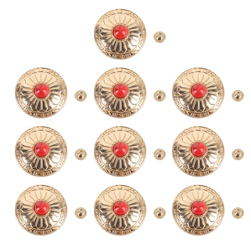 10 Sets Red Türkiser Schraubenrücker -Dekorations -Concho, Einfache Installation Robuster und Leichtes 30 -mm -roter Türkiser taste mit 4,5 -mm -Schrauben für Dekorationszubehör 10 Sets Red Türkiser Schraubenrücker -Dekorations -Concho, Einfache Installation Robuster und Leichtes 30 -mm -roter Türkiser taste mit 4,5 -mm -Schrauben für Dekorationszubehör von BAOFUYA
