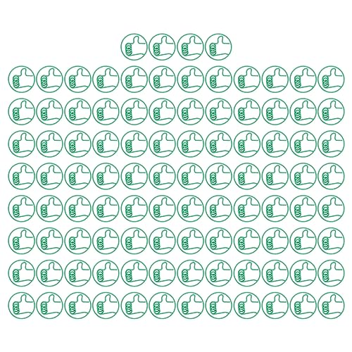 100 Stück Grüne Büroklammern, Daumen Hoch Design, Starke Klemm Büroklammern für das Arbeiten, Lernen und Zuhause 100 Stück Grüne Büroklammern, Daumen Hoch Design, Starke Klemm Büroklammern für das Arbeiten, Lernen und Zuhause von BAOFUYA