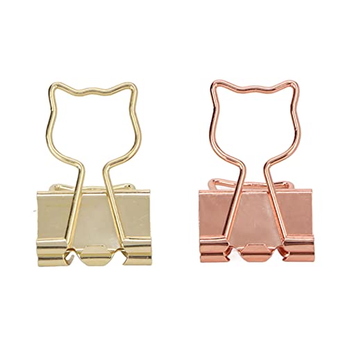 100 Stück Katzen Foldback Clips, Katzen Büroklammern, Katzenförmige, Einzigartige, Stilvolle, Verdickte Multifunktions Büroklammern, Lesezeichen Clips für Büro, Schule, Zuhause 100 Stück Katzen Foldback Clips, Katzen Büroklammern, Katzenförmige, Einzigartige, Stilvolle, Verdickte Multifunktions Büroklammern, Lesezeichen Clips für Büro, Schule, Zuhause von BAOFUYA