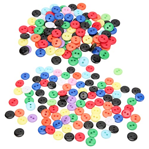 200 Harzknöpfe, Nicht Erfüllte Mehrfarbige Kleidungszubehör, für DIY -Pulloverknopf, Haushalt (14L=9.0 MM) von BAOFUYA