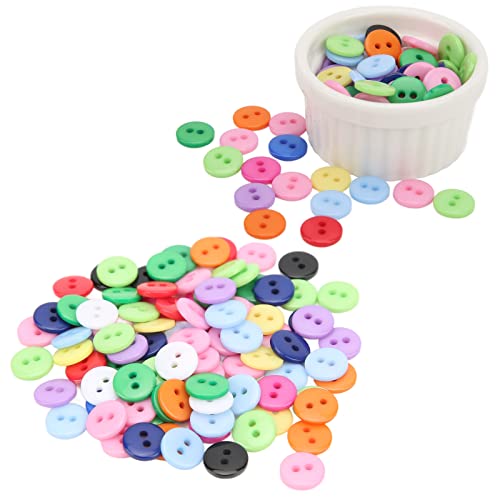200 Harzknöpfe, Nicht Erfüllte Mehrfarbige Kleidungszubehör, für DIY -Pulloverknopf, Haushalt (16L=10.0 MM) von BAOFUYA