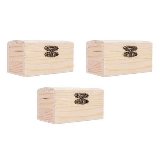 3 PCs Kleiner Holzschmuck Organizer, Kleine Holzschatzkiste für Ringarmband -Erdbauer Handwerksprojekte Partydekorationen 3 PCs Kleiner Holzschmuck Organizer, Kleine Holzschatzkiste für Ringarmband -Erdbauer Handwerksprojekte Partydekorationen von BAOFUYA
