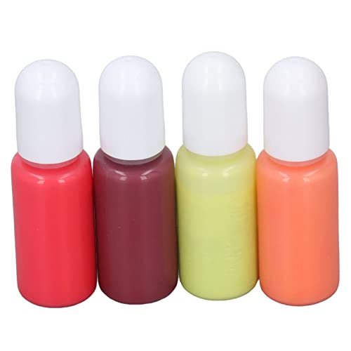 4 Stück Epoxidharz-Pigmente, Konzentrierter UV-Harz-Farbstoff, UV-Epoxidharz-Farbstoff für Kunstschmuck, Kunstharz, DIY-Kunstgussherstellung(Set 2 Gelb, Orange, Rot, Kastanienbraun) von BAOFUYA