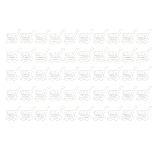 50 Stück weiße Büroklammern in Einkaufswagenform, lustige Büroklammern, Lesezeichen, Planerklammern, lustige Bürobedarfsgeschenke für Büroklammersammler oder Bürogeschenke von BAOFUYA