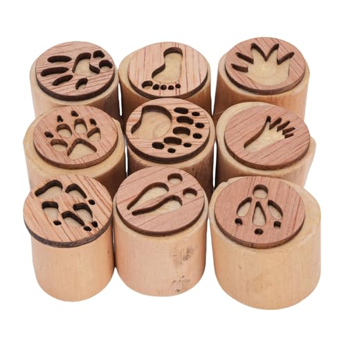 9pcs Süße Mini -Holzstempel -Set, Kartenfabrik -Stempel für Tierfußabdruck für das Handwerk von Buchstaben Tagebuch Scrapbooking Journals 9pcs Süße Mini -Holzstempel -Set, Kartenfabrik -Stempel für Tierfußabdruck für das Handwerk von Buchstaben Tagebuch Scrapbooking Journals von BAOFUYA