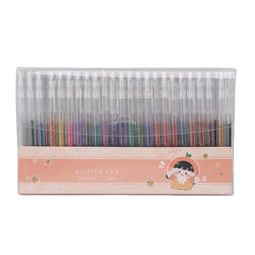 BAOFUYA 48 Farben Glitter Pen Set, Highlighters Glitter Colored Stifte Sparkle Marker für Kinder Erwachsene Schreiben Malerei Kritzelenkropbuch von BAOFUYA