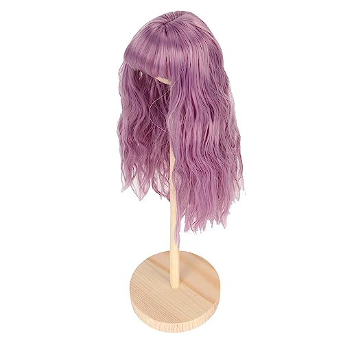 BAOFUYA Allerdings Lange Lockige Perücke für 15,5-17 cm Puppen, Seidenmaterial mit Hoher Temperatur, Ordentlich und Leicht zu Handhaben von Puppenhaar (Purple) von BAOFUYA