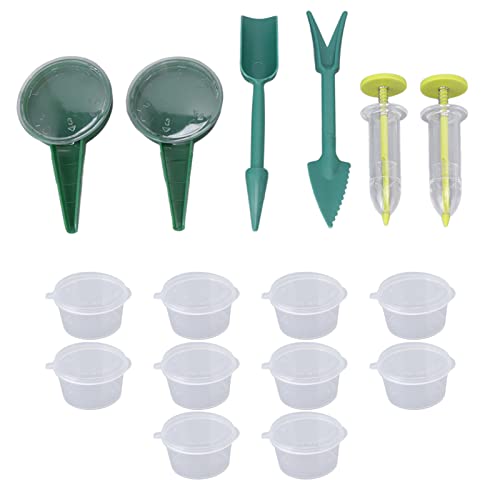 BAOFUYA Aussaat Samenspender Set, Verstellbare Garten Sämaschine für Karotten Salat Gras Spinat Samen von BAOFUYA